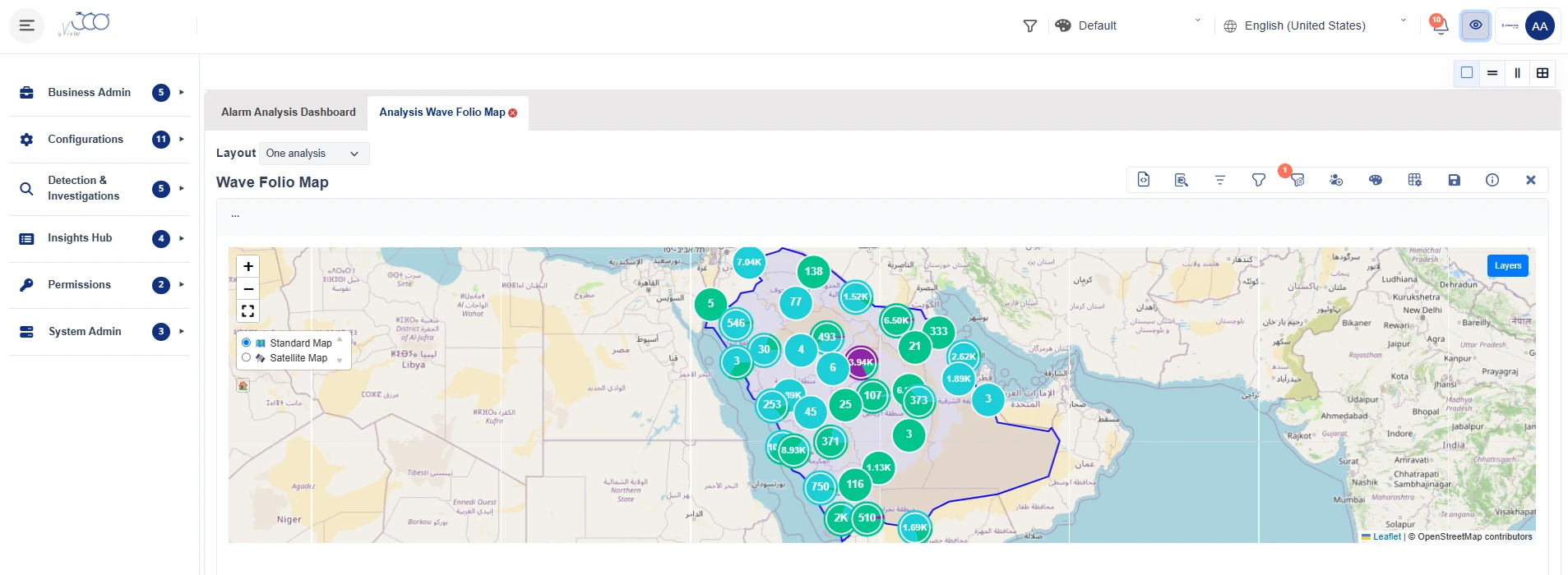 iView 360° Wave Folio Map geo-analysis